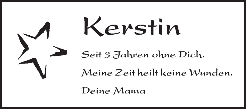  Traueranzeige für Kerstin Scholz vom 09.04.2018 aus Mannheimer Morgen