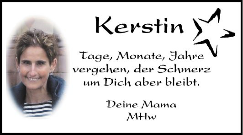  Traueranzeige für Kerstin Scholz vom 09.04.2019 aus Mannheimer Morgen