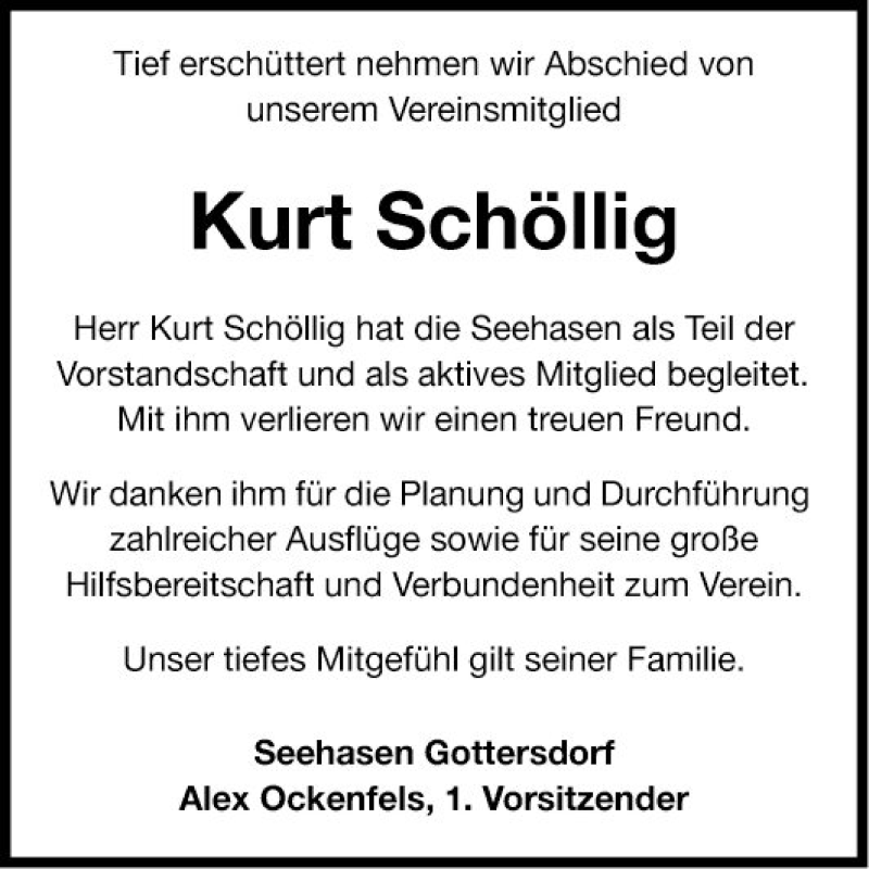  Traueranzeige für Kurt Schöllig vom 08.01.2019 aus Fränkische Nachrichten