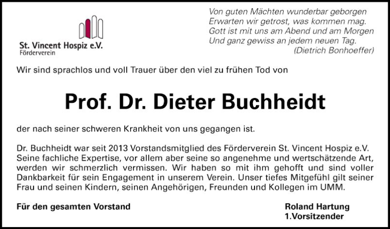  Traueranzeige für Dieter Buchheidt vom 27.11.2021 aus Mannheimer Morgen